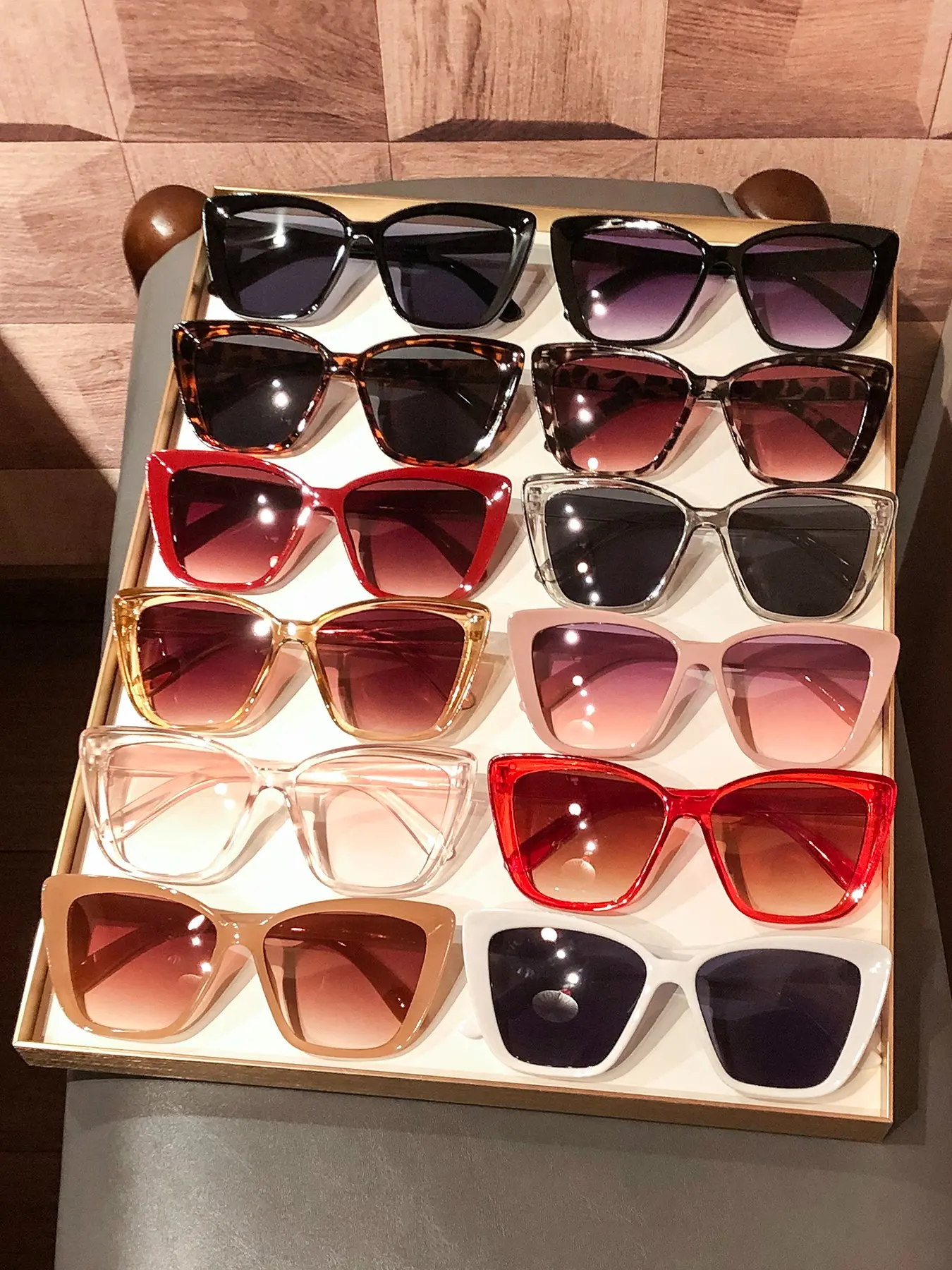 Women's Plastic Cat Eye Glasses, 12pcs Large Frame Fashion Eyewear, Sexy Gentle Lazy Style, Casual Versatile Decoration, Trendy Casual Sunglasses