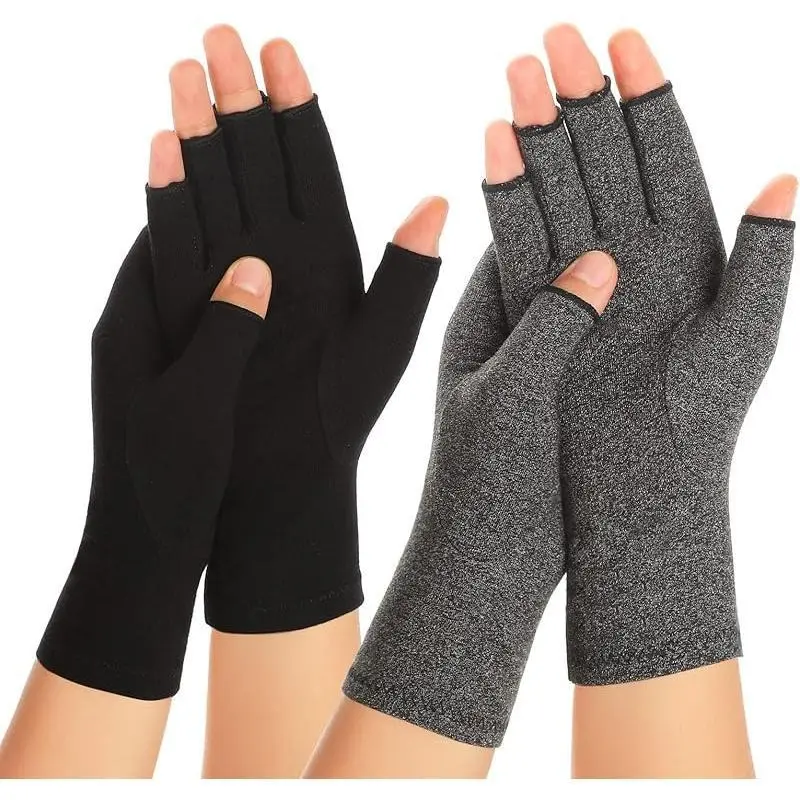 Arthritis Compression Gloves with Wrist Support & Cotton-Lycra Blend Wrist Wraps, Therapeutic Hand Brace for Joint Pain Reduction, Unisex (S-XL) Healthcare Accessories