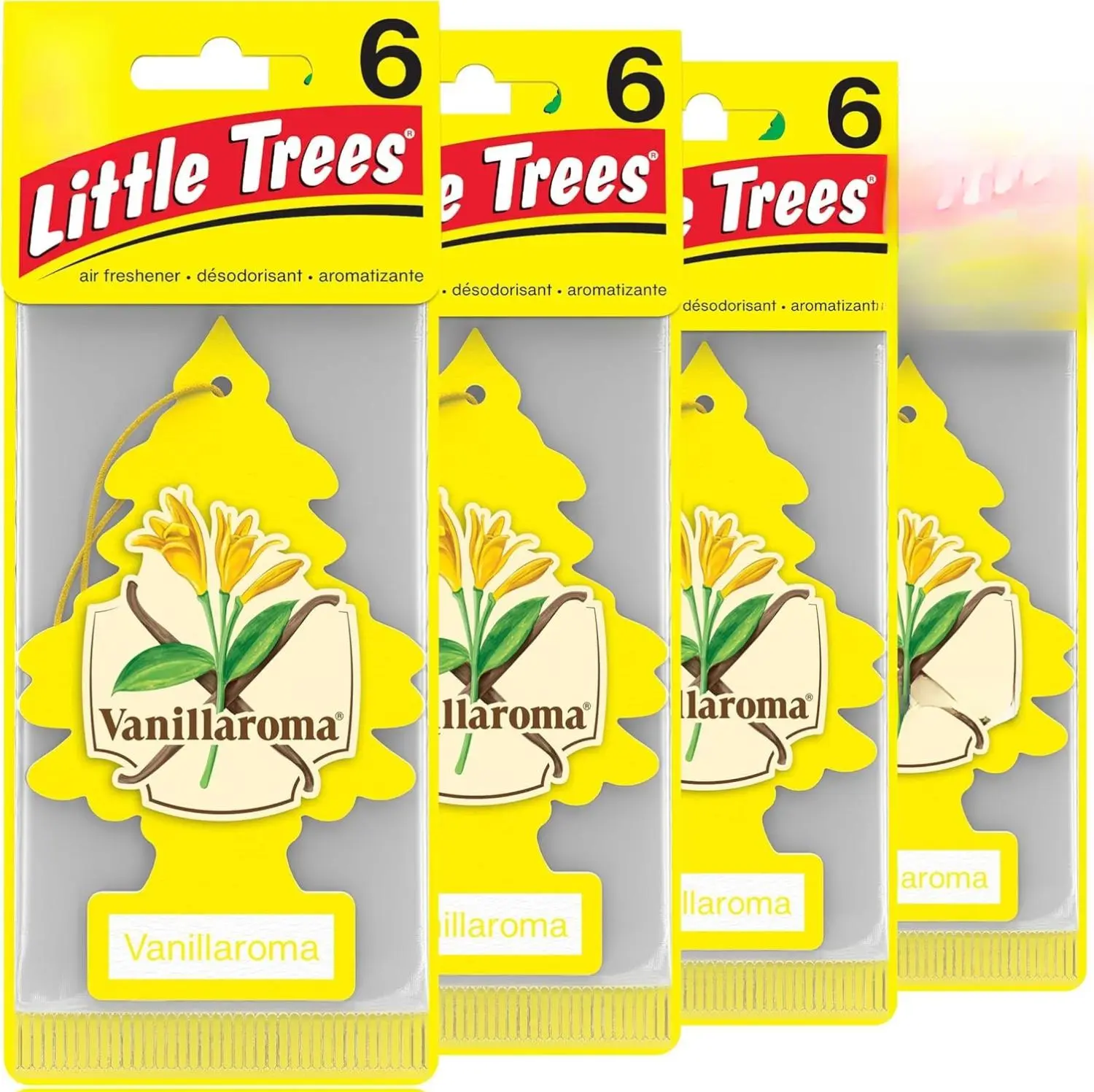Little Trees Vanillaroma Car Air Freshener - Hanging Tree Design, Long-Lasting Sugarcane & Coconut Scent, 24-Pack Deodorizer for Car Owners, Bathrooms & On the Road, Premium Fragrance, Made in USA