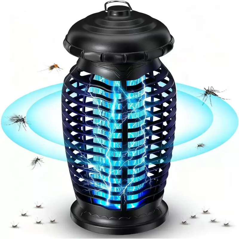 Heavy Duty Electronic Mosquito Zapper - IPX4 Rated, 4000V High-Voltage Plastic Mesh, Auto Sensor, US Plug, Sleep-Quiet UV Insect Trap, Family-Safe Fly Control Solutions, No More Mosquito Bites, Household Pest Trap for Bedrooms, Garage