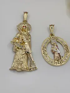 THE GRIM REAPER  set of 2 pendants gold plated