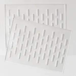 Shelf with Holes for IKEA, Acrylic Rectangle Extra Shelves Accessories, 11" x 15" (7mm)(2)