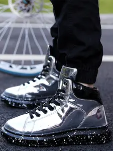 Outdoor Laced Comfortable Board Shoes, Casual Patchwork Boots for Couples, All-Season Valentine's Day Limited Edition, Daily Wear