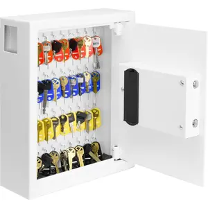 212 MAIN Digital Lock Wall Mount Key Cabinet - 40-Capacity Fixed Position Steel Body Key Storage Wall Safe with Batteries