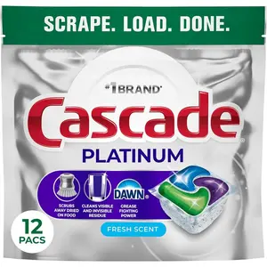 Platinum Dishwasher Pods, Dishwasher Detergent, Dish Detergent Soap, Fresh, 12 count