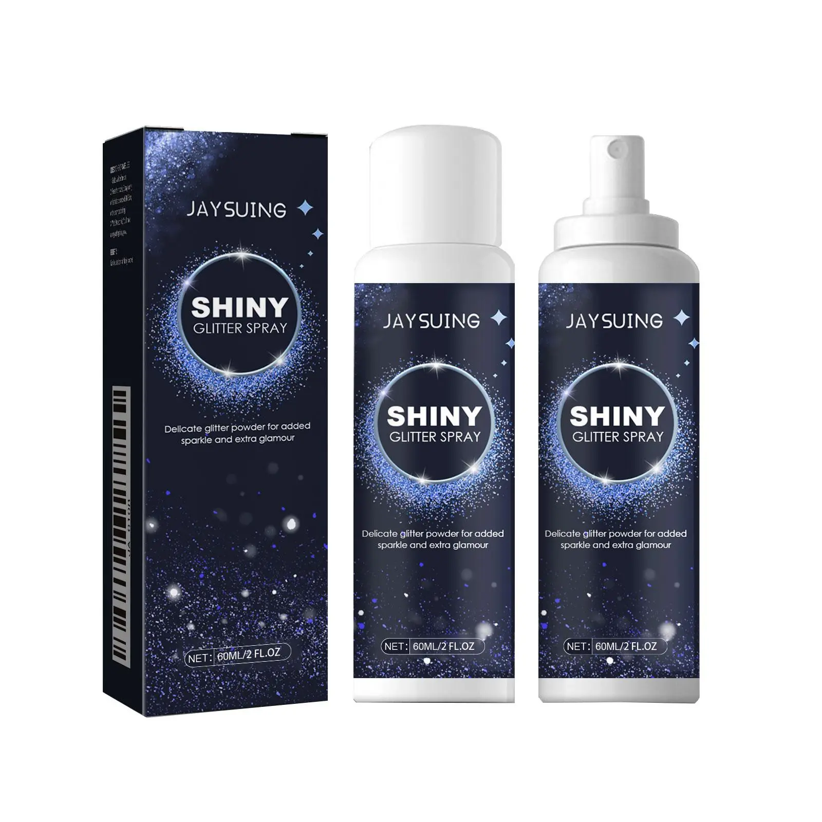 Jaysuing Brightening Glitter Spray Clavicle Hair Halloween Party Nightclub Clothes Film Forming Highlight Powder Spraying Makeup Cosmetic