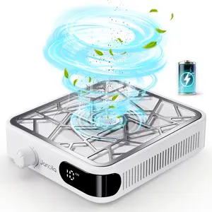 Janolia Cordless Nail Dust Collector - 6000RPM Portable Nail Dust Vacuum with 5200mAh Rechargeable Battery, 10-Speed Adjustable Professional Dust Extractor Machine for Mobile Nail Techs, Salon & DIY Home
