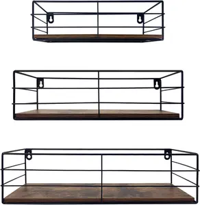Set of 3 Hanging Storage Wall Shelves for Bathroom, Living Room, Bedroom, Kitchen Home Decor