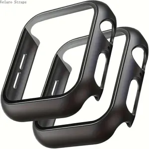 Full Coverage PC Protective Case with Screen Protector for Apple Watch, 2 Pack (38–46mm)