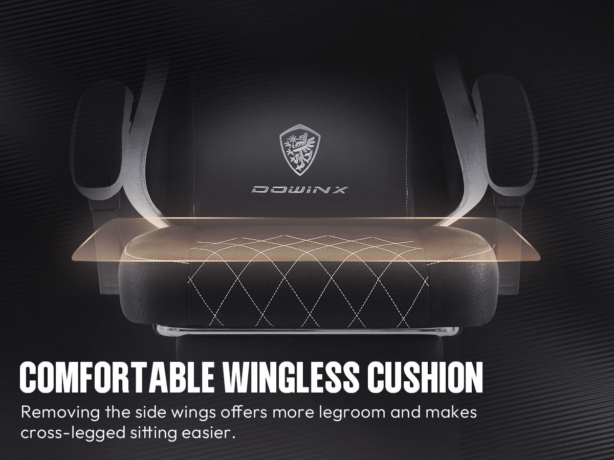 Dowinx Fabric Gaming Chair, Ergonomic Computer Chair with Footrest and Pocket Spring Cushion, Height Adjustable Video Gamer Chair with Lumbar Support for Adults Dowinx Fabric Gaming Chair, Ergonomic Computer Chair with Footrest and Pocket Spring Cushion, Height Adjustable Video Gamer Chair with Lumbar Support for Adults