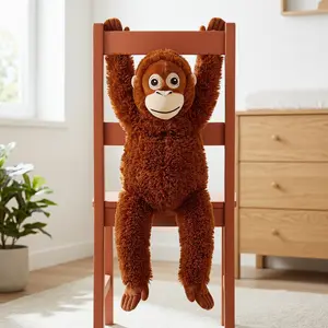 Funny Orangutan Gorilla Plush Toy Long Arm Hanging Slap Punch Monkey Stuffed Animal Cute Kids Room Decor Birthday Gift Idea