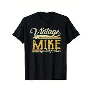 Vintage Mike Name Saying for Men Funny Mike T Shirt Suitable for Unisex Personality Casual Round Neck Outdoor Short sleeved T shirt Slightly Elastic S XXXLAll Season Casual Wear for sport Fans | Playful Design |   Ideal for Gym Streetwear Crewneck