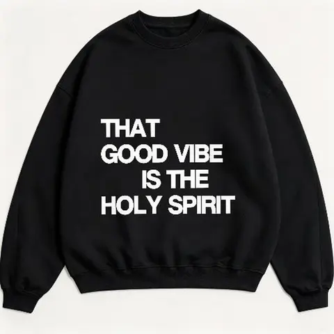 Holy Spirit Quote Crewneck Religious Pullover Sweatshirt, Christian Sweatshirts, Jesus Pullover Sweater Halloween thanksgiving gift