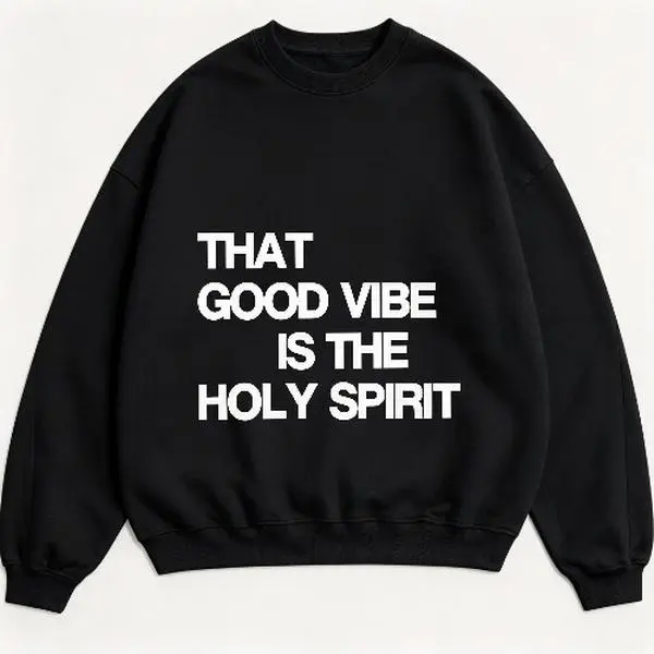 Holy Spirit Quote Crewneck Religious Pullover Sweatshirt, Christian Sweatshirts, Jesus Pullover Sweater Halloween thanksgiving gift