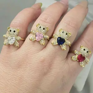 Bear Rings in Various Colors and Sizes High-Quality Water-Resistant Laminated for Daily Use