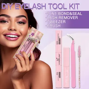 Manjesen Standalone Bond & Seal, Waterproof Latex-Free DIY Eyelash Extensions Glue, Long-Lasting Removable Adhesive, Eyelash Bonding Tools, Cosmetic False Lashes, DIY False Eyelashes