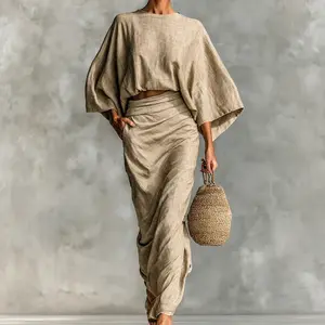 European And American Elegant Women's Clothing Autumn New High Waist Long Skirt Suit