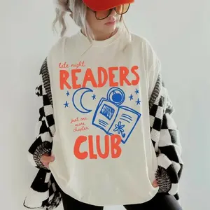 Comfort Colors® Book Shirt, Late Night Readers Club TShirt, Bookish Shirt, Bookworm Shirt, Reading Graphic Tee, Book Lover Gift, Book Club, Fabric, Soft