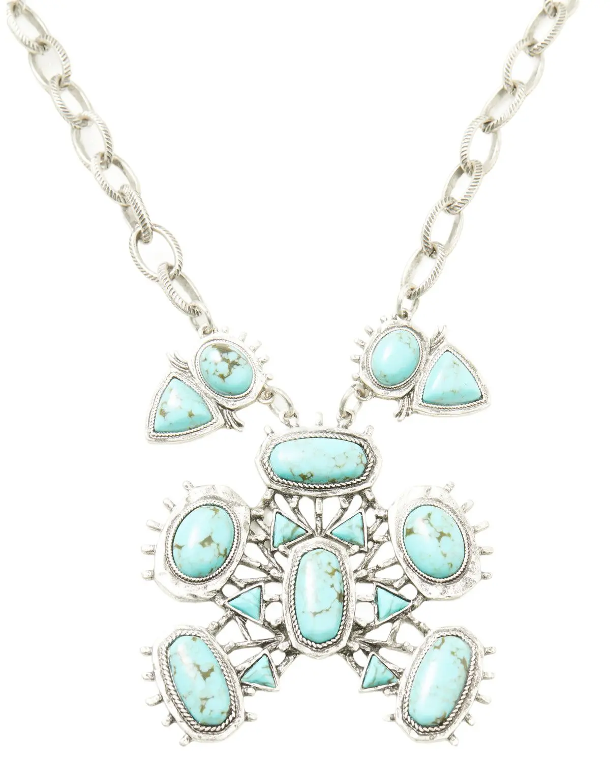 Idyllwind Women's Women'S Porsha Squash Blossom Statement Necklace - Iwaho25n13-Slvr