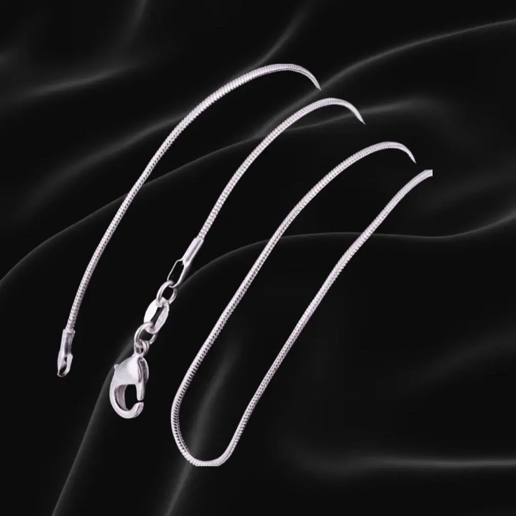 925 Sterling Silver 1mm Snake Chain with Lobster Clasps, 28inch/70cm Length, Ideal for Fashion Accessories