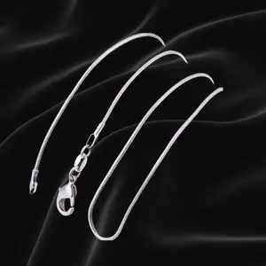 925 Sterling Silver 1mm Snake Chain with Lobster Clasps, 28inch/70cm Length, Ideal for Fashion Accessories