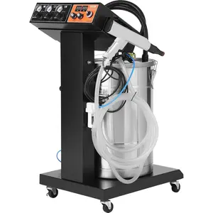 VEVOR Powder Coating System - 40W 100KV Electrostatic Output Kit with 50L Powder Hopper, 450g/Min Spray Gun & Trolley Base, Indoor/Outdoor