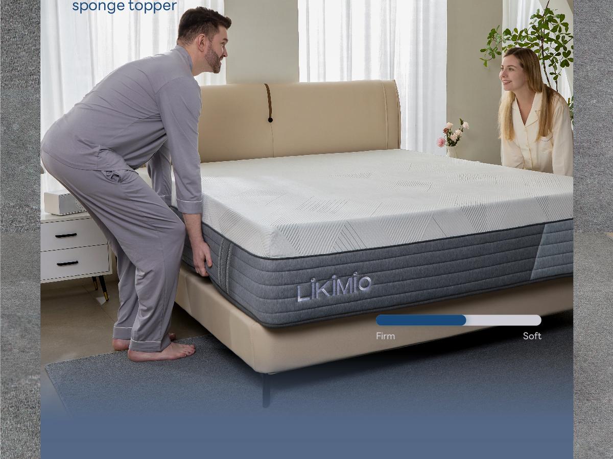 LIKIMIO 12/14 Inch twin/Full/queen Size Mattress, Hybrid 2-in-1 Adjustable Firmness Mattress - Cooling Gel Memory Foam & Pocket Springs, Motion Isolation, Edge Support, OEKO-TEX & CertiPUR-US Certified, Made in USA LIKIMIO 12/14 Inch twin/Full/queen Size Mattress, Hybrid 2-in-1 Adjustable Firmness Mattress - Cooling Gel Memory Foam & Pocket Springs, Motion Isolation, Edge Support, OEKO-TEX & CertiPUR-US Certified, Made in USA
