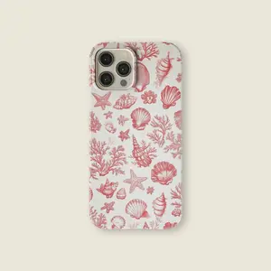Beach Phone Case Summer Design Coastal Shell Collage Phone Case for iPhone 17 16 15 14 13 12 11 Air ProMax Plus