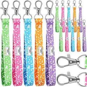 Equsion 25 Pcs Teacher Appreciation Gifts Keychain Lanyard Composition Book Theme Wristlet Keychains Funny Paraprofessional Appreciation Gift for Women Man Graduation Office Birthday