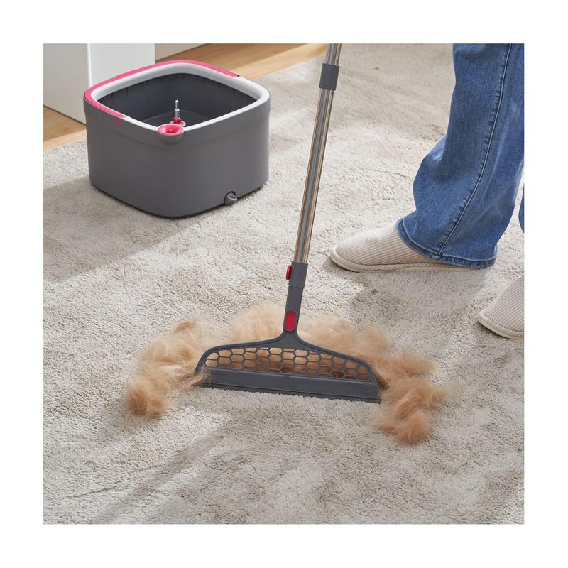 True & Tidy Mop & Bucket System with Silicone Floor Sweeper
