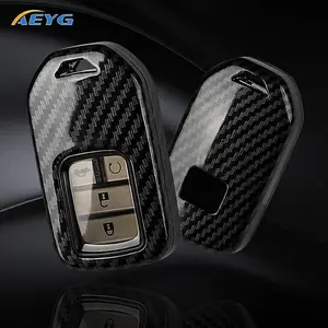 Carbon Fiber Car Key Case Cover, Car Key Protector, Car Key Holder, Car Key Accessory, Keyless Fob Shell Accessories for Honda CRV Fit Civic Accord HR-V HRV City Odyssey XR-V