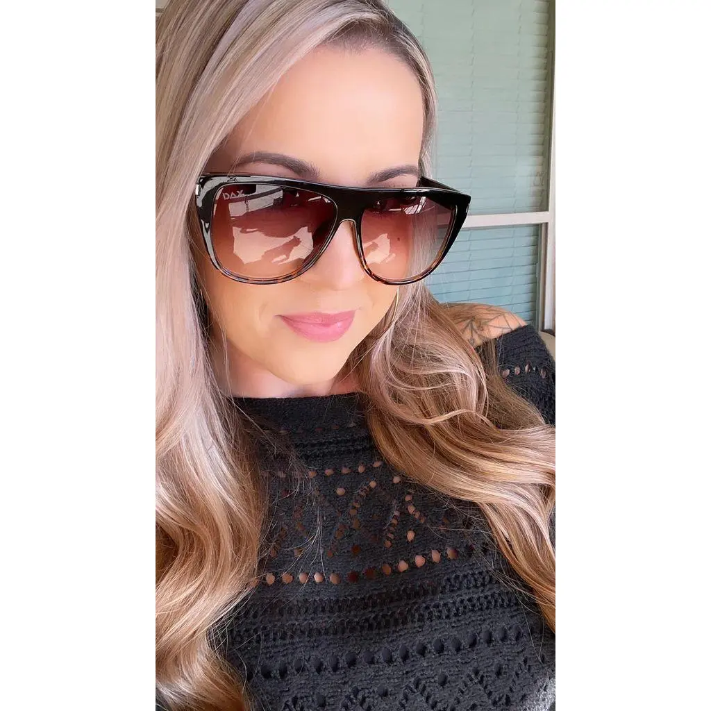 Ember Brown Gradient Cheetah Sunglasses by DAX Eyewear