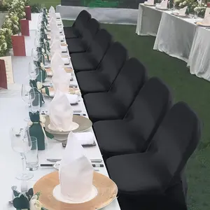30 pcs stretch spandex chair covers — foldable kitchen chair covers, universal washable slipcovers for protection, removable seat covers, suitable for weddings, banquets, restaurants, and events