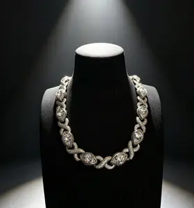 M2-2147 Infinity Link Iced Out Cuban Chain | Hip Hop Statement Necklace summerwins