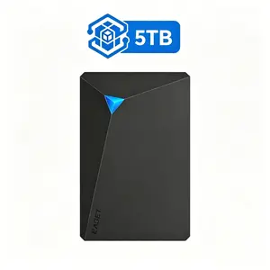 EAGET Large Capacity External Hard Drive 4TB/5TB USB 3.0 High-Speed Portable Storage Ultra Slim Shockproof Plug & Play for PC Mac PS5 Xbox Massive Files Games Video Music Backup 5TB/4TB/1TB/500GB/320GB/250GB