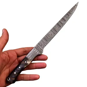 Luxury Handmade Damascus Fixed Blade Knife  Fillet  Knife Outdoor Utility Knife
