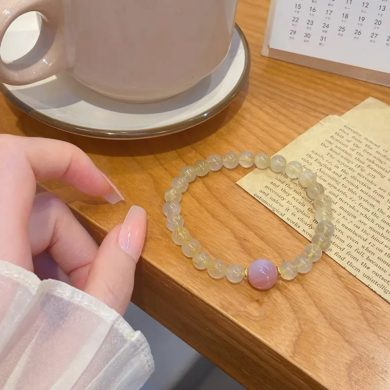 New Golden Crystal Lucky Nafu Citrine Bracelet Pixiu swallowing Beast Wealth Little Overlord Fortune Stone Hand String New Golden Crystal Lucky Nafu Citrine Bracelet Pixiu swallowing Beast Wealth Little Overlord Fortune Stone Hand String