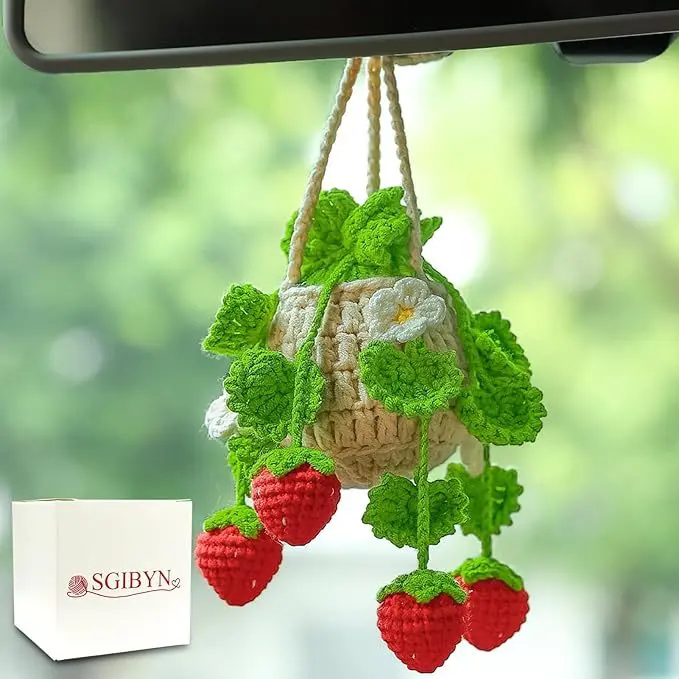 Car Pendant - Red Strawberry