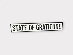 STATE OF GRATITUDE Decorative Sticker - Support an Addiction Recovery