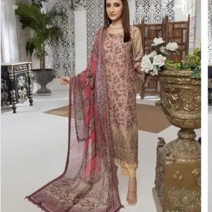 3 piece linen suit | Shirt , Duppata and trouser. Pakistani dresses | Pakistani suits | Pakistani women dresses