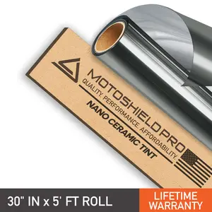MotoShield Pro Nano Ceramic Window Tint - 30" in x 5' ft Roll + Lifetime Warranty MotoShield Pro Nano Ceramic Window Tint - 30" in x 5' ft Roll + Lifetime Warranty