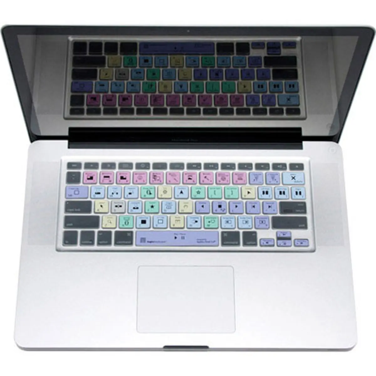 LogicKeyboard Transparent Silicone Skin for MacBook, Featuring Colorful Keys and Protective Layer for Final Cut Pro X