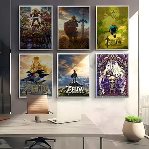 PIKPAKA Video Game Z-ZeldaS LinkS Poster HD Waterproof Art Poster for Home, Bar & Café Decor | Fade-Resistant, Non-Sticky, Vibrant DIY Wall Print Perfect Decorative Poster for Office & Living Room