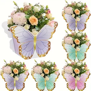 12pcs Set of Elegant Butterfly Gift Boxes with Floral Arrangements - Perfect for Weddings, Birthdays, Tea Parties, and Special Occasions (Random Color) - Ideal for Centerpieces and Party Decorations, Wedding Gift Box|Butterfly Decor|Paper G