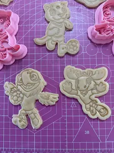 3D Printed World Soccer Mascot Cookie Cutter Set – 3 Pack for Cookies and Fondant