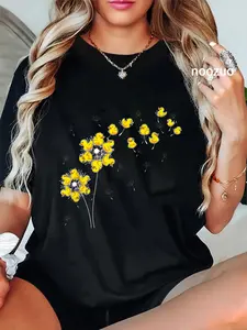 100% Cotton Unisex Dandelion Duckie Lover Duckling Bath Toy Ducky Rubber Duck T-Shirt Casual Top