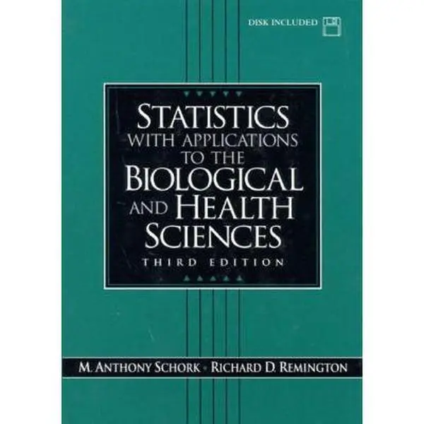 Used Hardcover Statistics Textbook - Applied to Biological & Health Sciences by M. Anthony Schork, English Printed, Good & Intact, for 1- or 2-Semester Biostatistics Course, Includes Formulae, Method of Computation & Exercises (3rd Ed, No Missing Content)