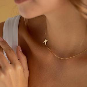 AMICON Airplane Necklace | 14-inch Collar Chain & 16-inch fashionable Chain  & 2inchAdjustment Chain | Meaningfulgifts for Travelers & Dreamers Faux Pearl Jewelry