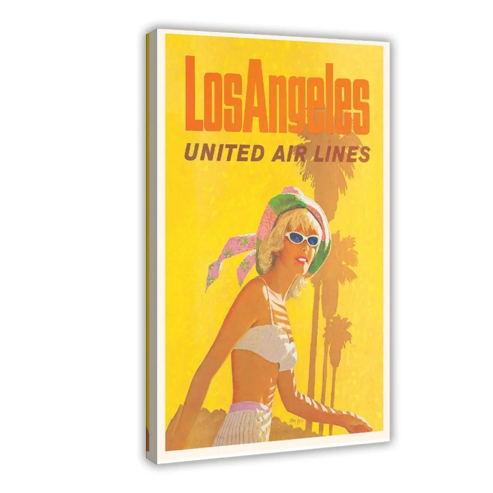 Los Angeles USA America Travel Vintage Travel Canvas Poster Wall Art Decoration For Home Bedroom Office Living Dorm Room Decor Boys Girls Gift