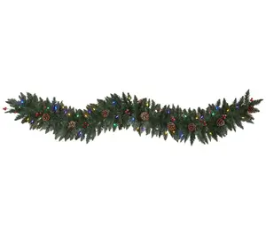Nearly Natural 6-ft Snow Dusted Christmas Garla nd